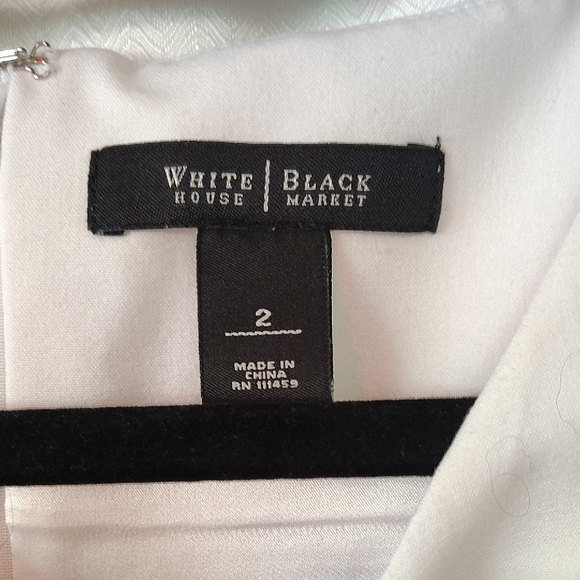 White House Black Market Elegant Cream Dress - Picture 2 of 3